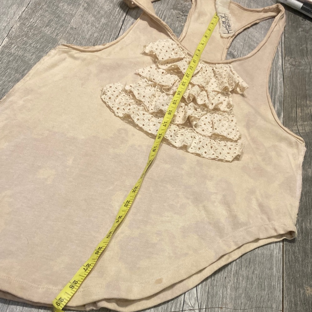 “Clochard de Luxe” Cream Ruffled Tank Top - Picture 6 of 7